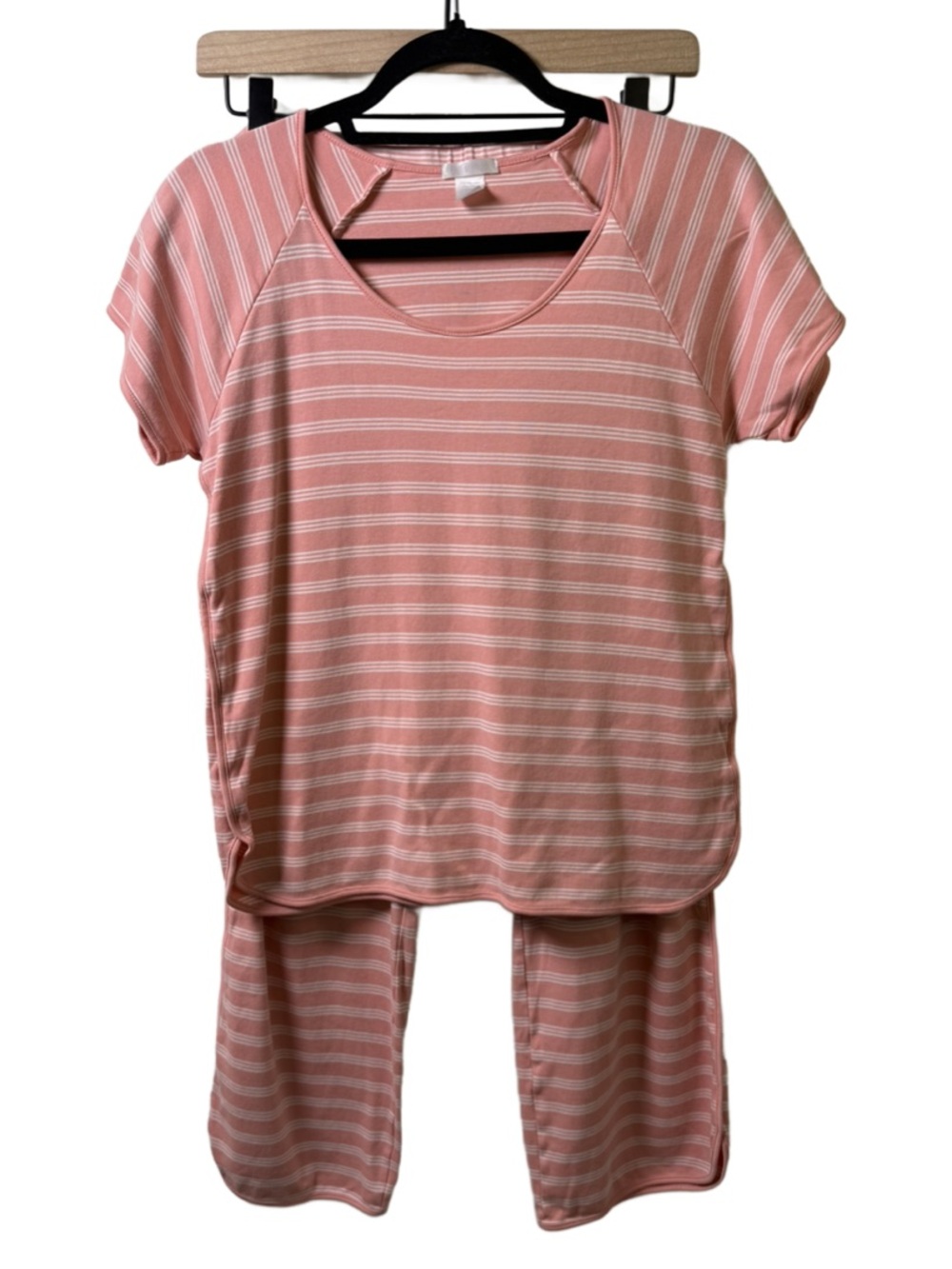 LAKE Pink Striped Short Sleeve Pajama Set